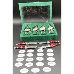 Christmas Cheese Santa Hat Elf Markers Reed Barton 19 Blends Quality Set 2601